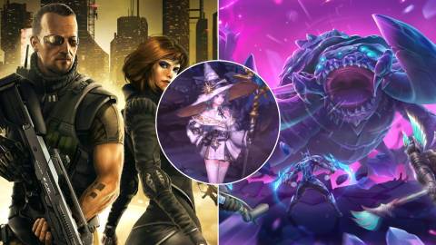 A collage of three RPGs with Mostly Negative reviews on Steam: Deus Ex: The Fall, ASTRA: Knights of Veda and Dauntless.