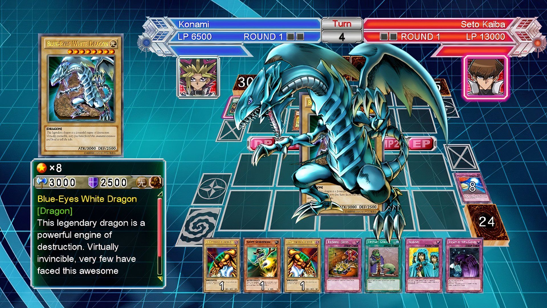 blue-eyes white dragon  yu-gi-oh millenium duels-1