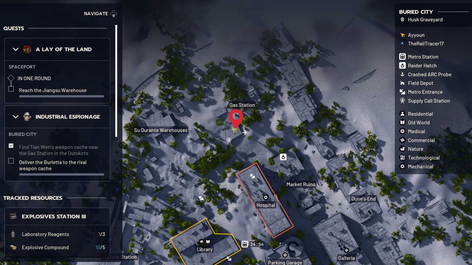 Buried City Gas Station Location of ARC Raiders Weapons