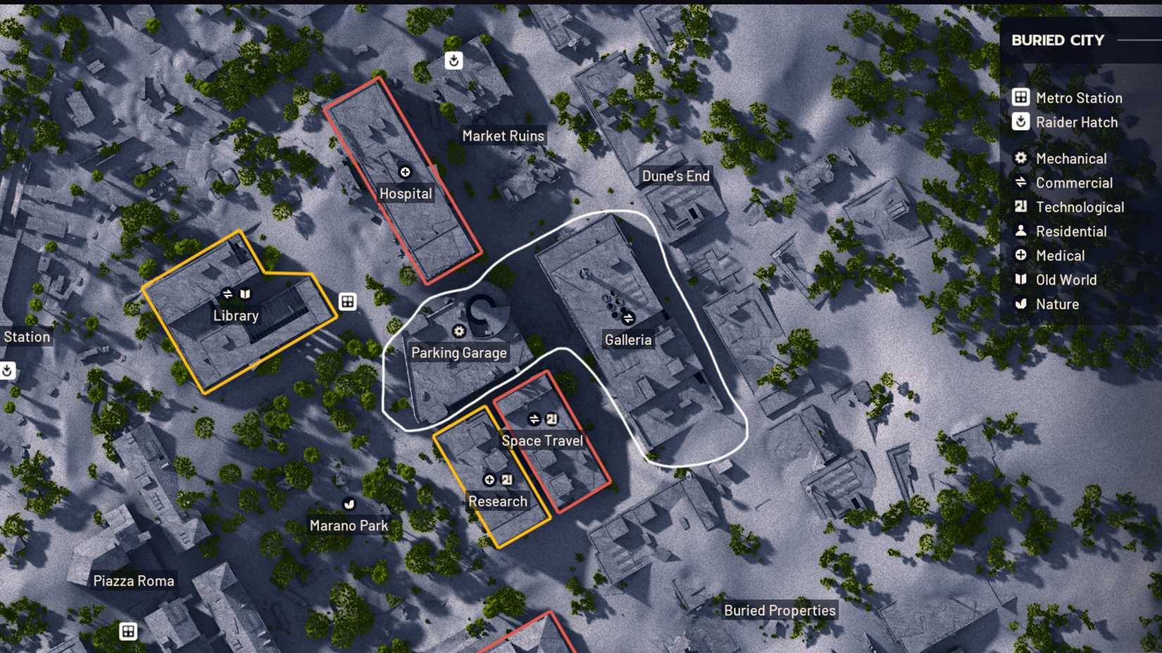 Buried City Parking Garage and Galleria in ARC Raiders