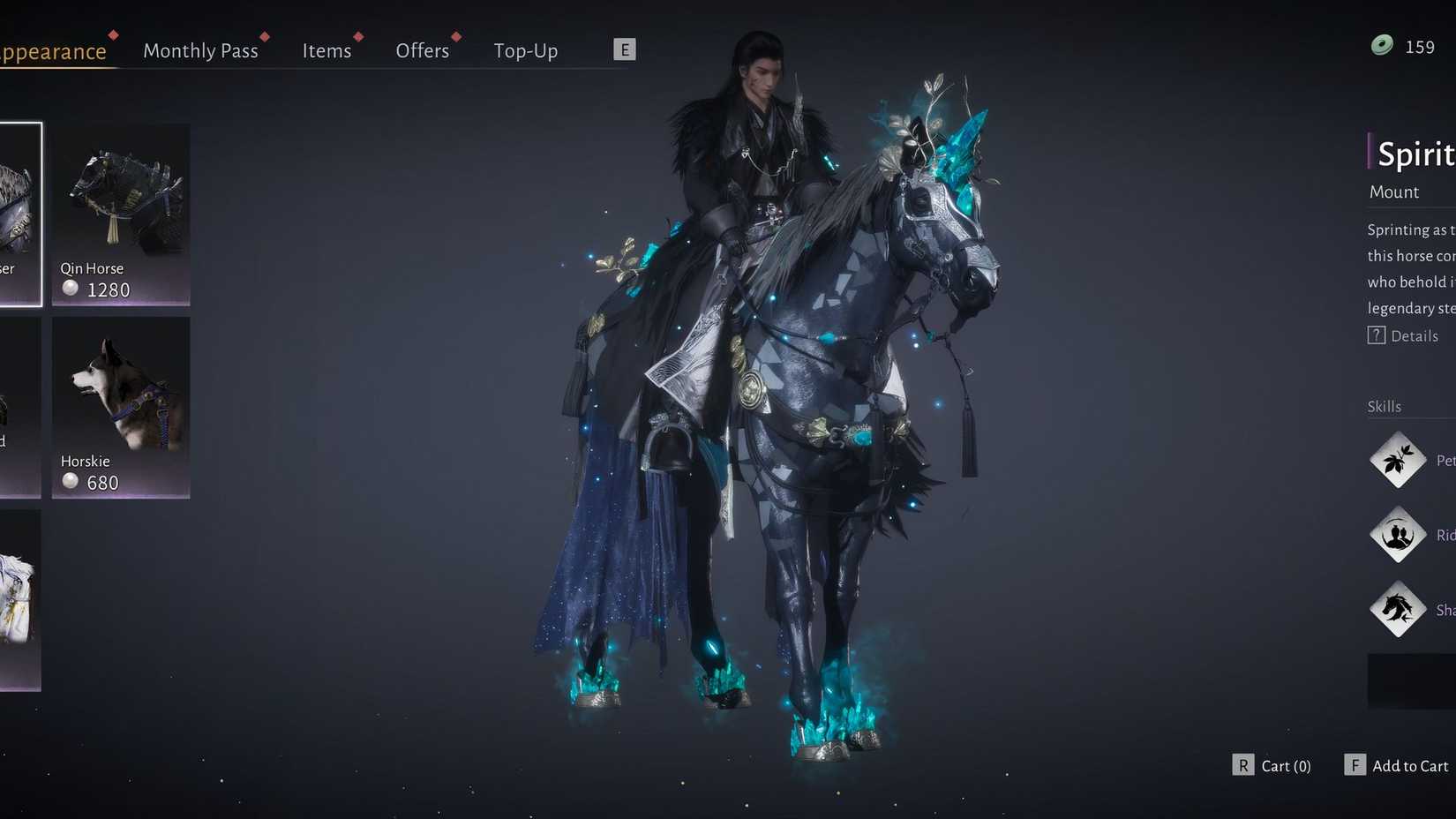 Buying a Horse from the Shop in Where Winds Meet