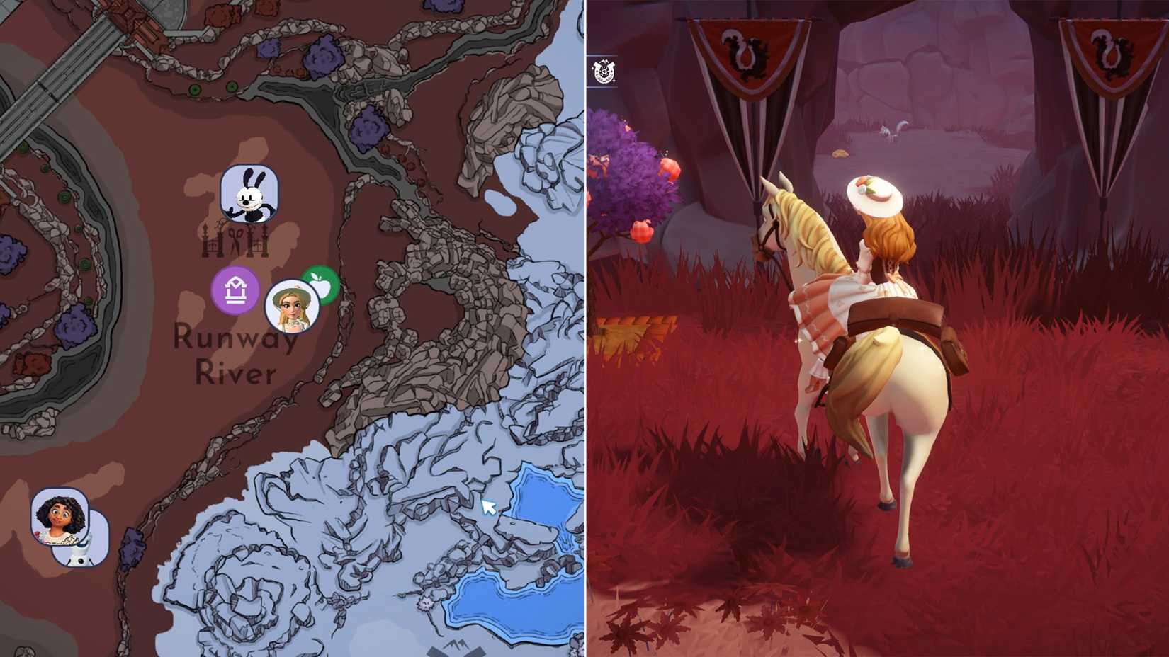 cave bearing the face of fashionable skunk location in ddv disney dreamlight valley