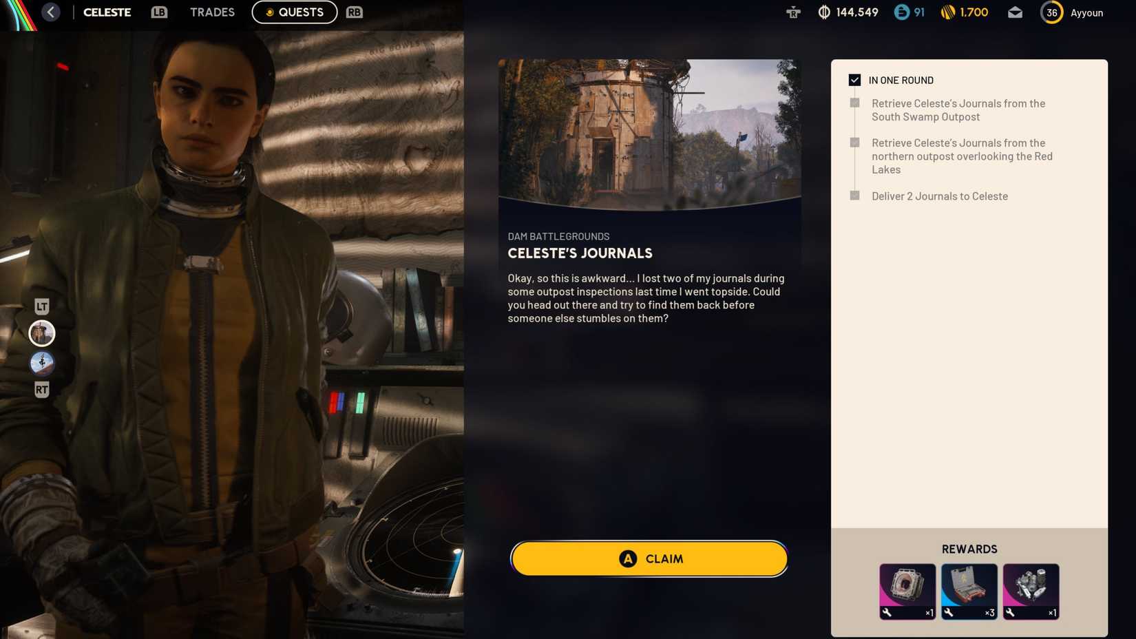 Missão dos Diários de Celeste Concluída - ARC Raiders