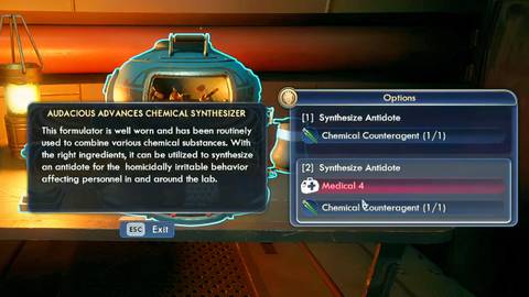 chemical synthesizer outer worlds 2 the lab that shouted incoherently and often quest