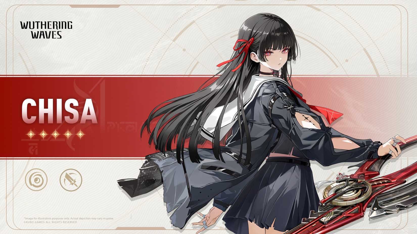 chisa attribute and weapon in wuwa wuthering waves