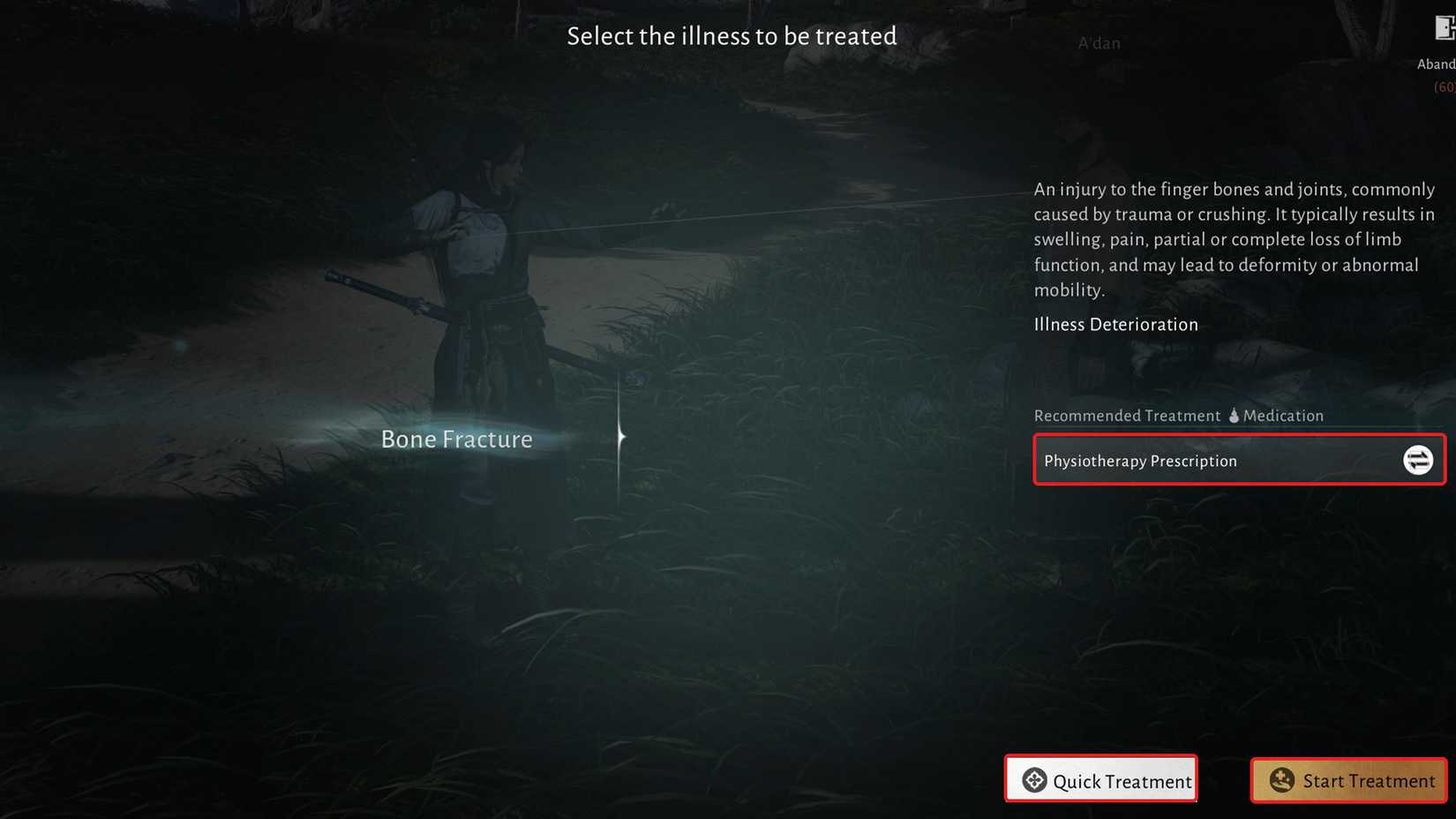 choose treatment method in wwm where winds meet