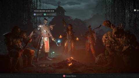 Choosing a class in Diablo 4