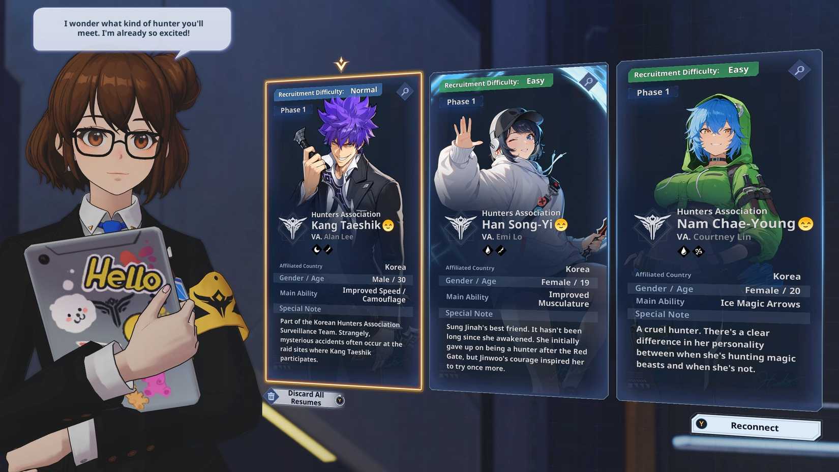 Choosing Hunters to Recruit Solo Leveling Arise Overdrive