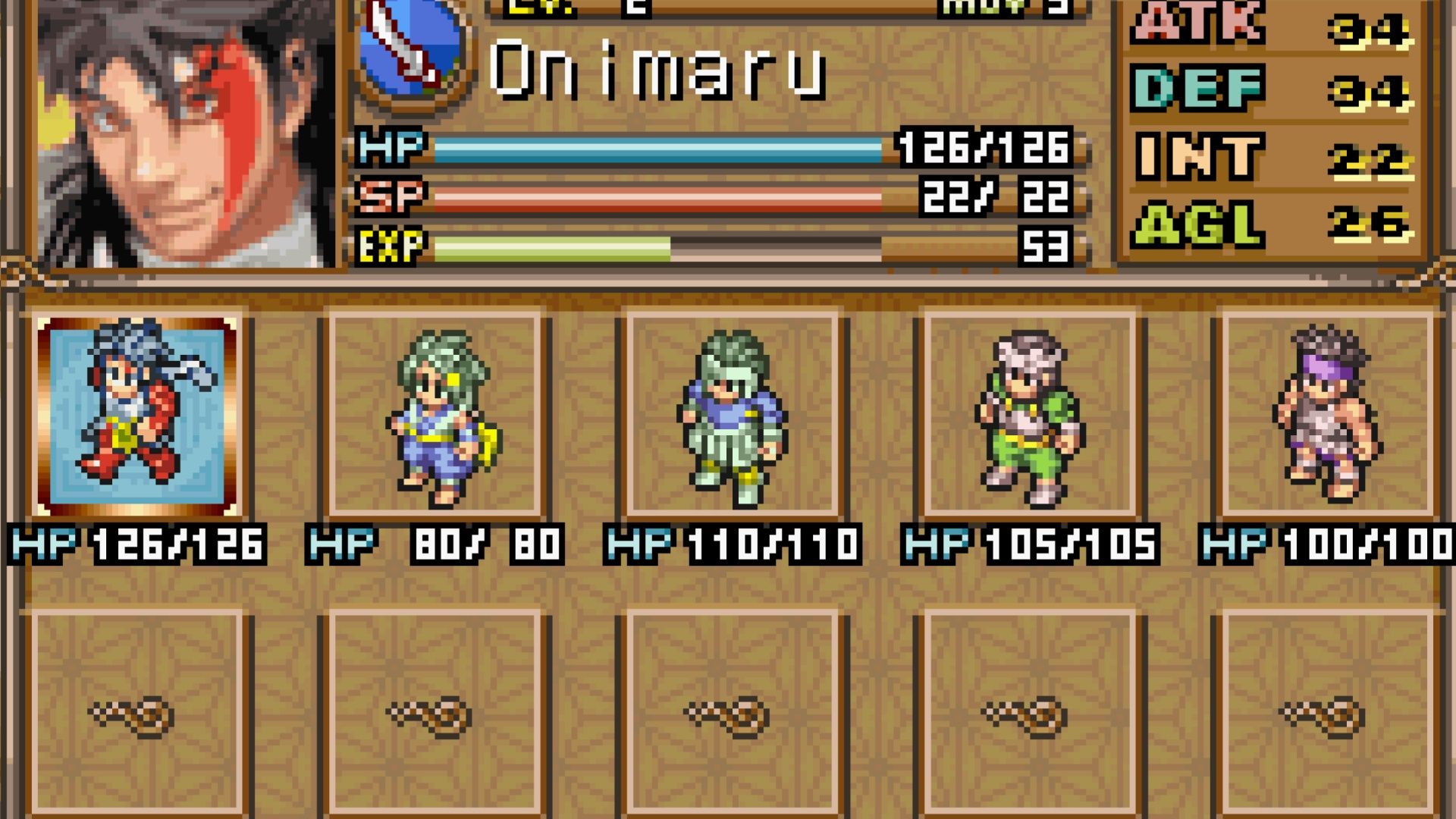 Choosing units in Onimusha Tactics