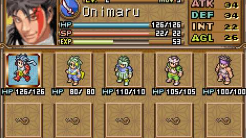 Choosing units in Onimusha Tactics