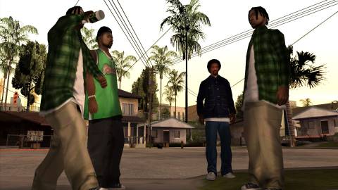 CJ meeting some gang members - Grand Theft Auto San Andreas