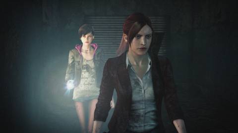 Claire and Moira exploring in Resident Evil Revelations 2