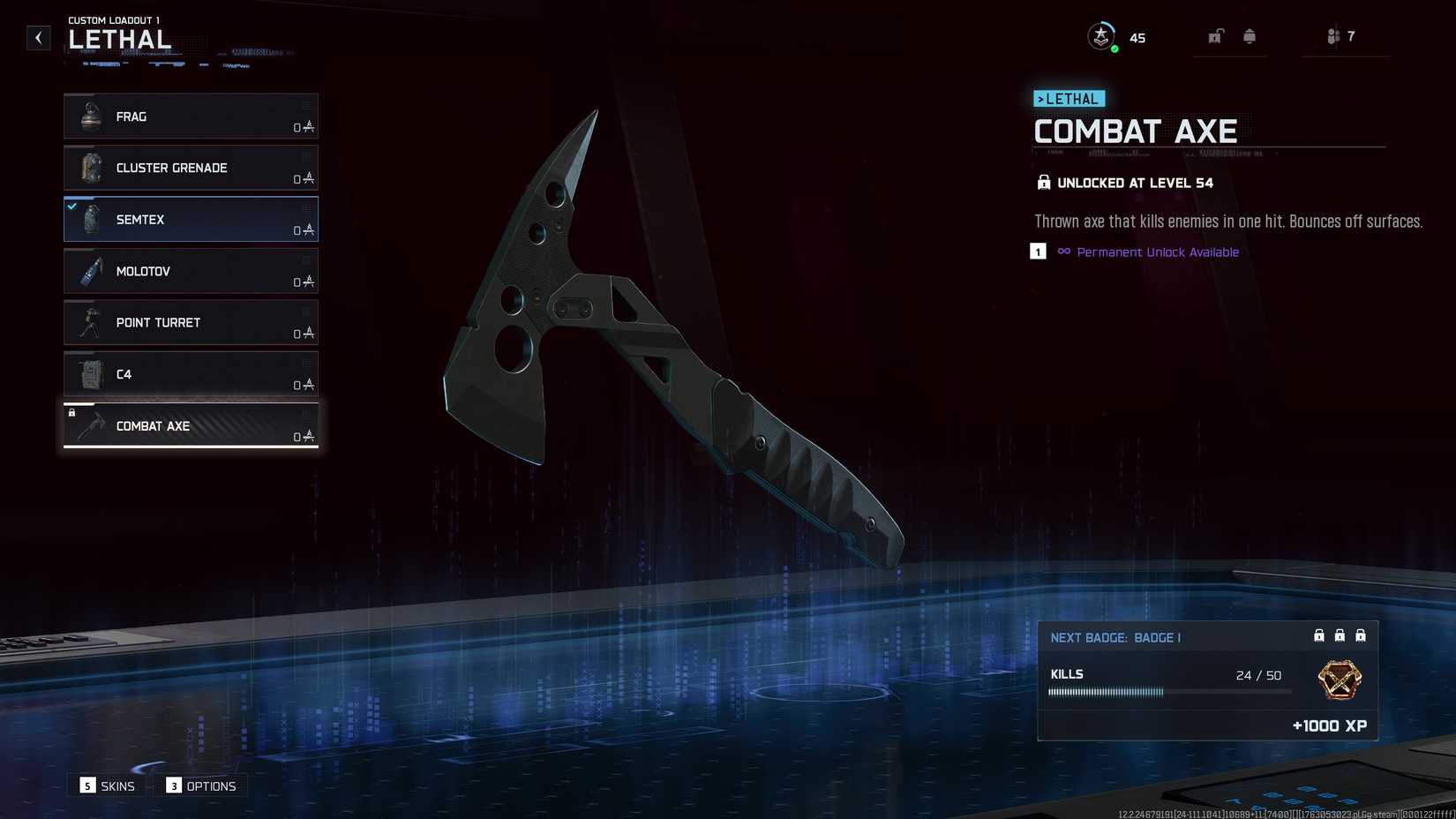 combat axe