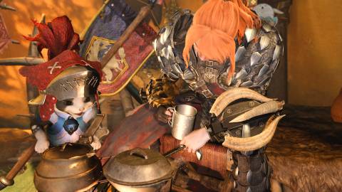 Cooking with your Palico in Monster Hunter Wilds