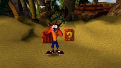 Crash lands on N. Sanity Beach - Crash Bandicoot