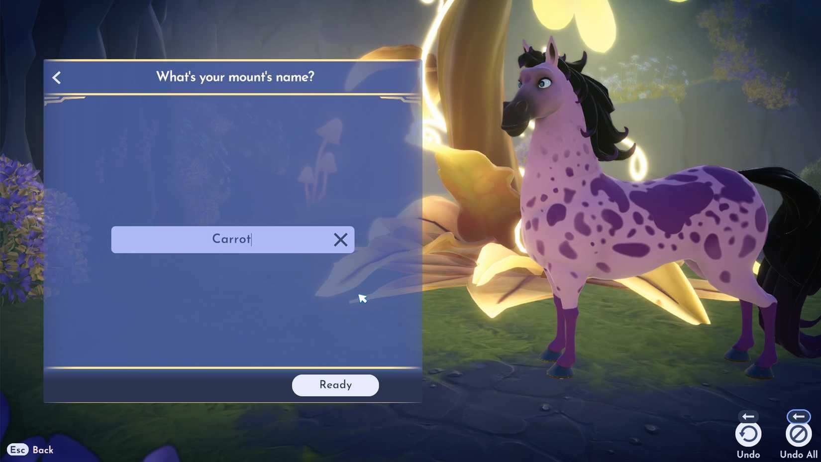 create a horse in ddv disney dreamlight valley