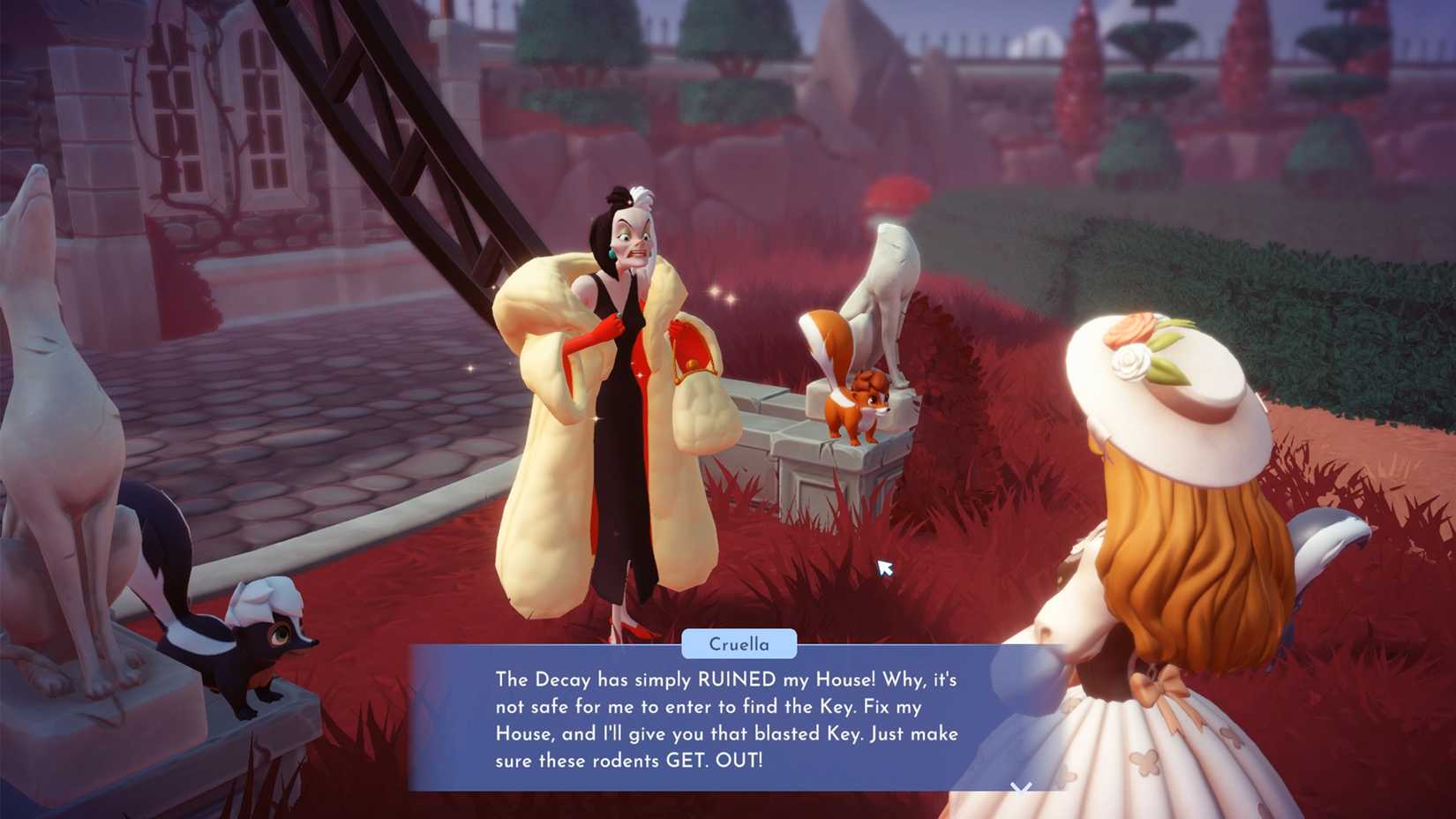 cruella want her house fixed in ddv disney dreamlight valley