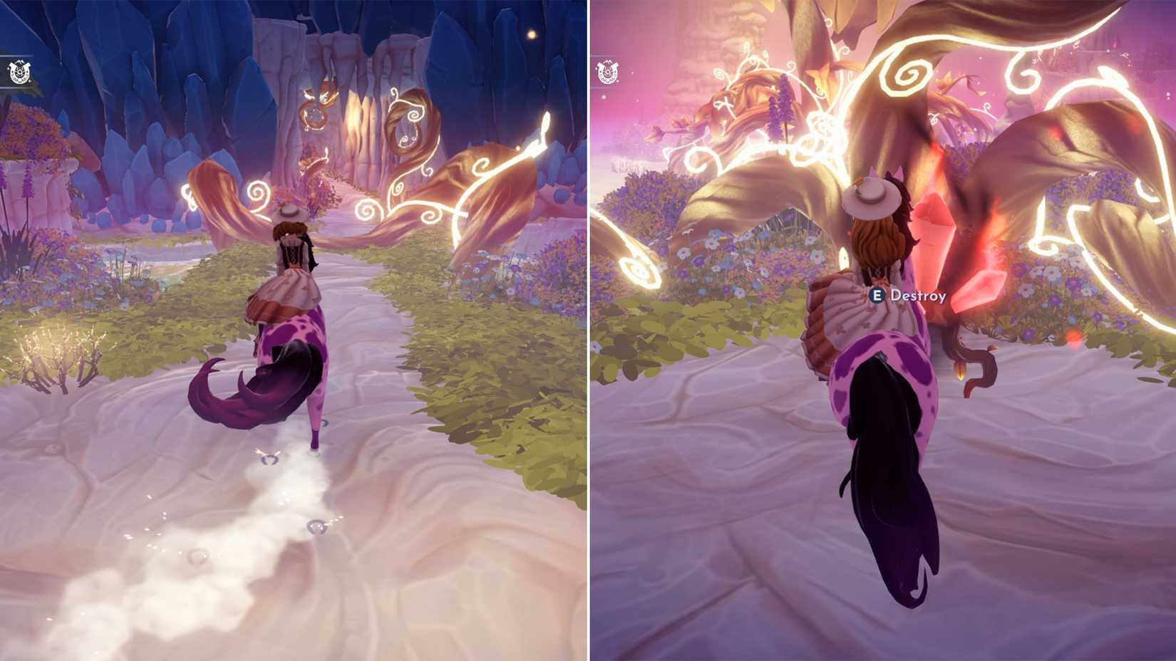 crystal location atop the overlooking ledge in ddv disney dreamlight valley