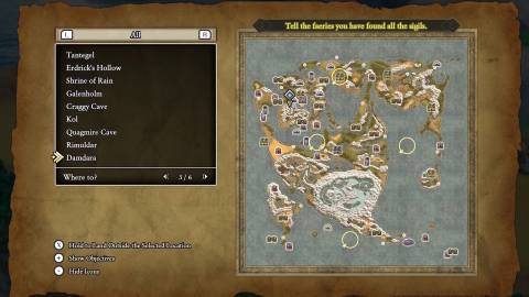 Damdara world map location in Dragon Quest 2 Remake