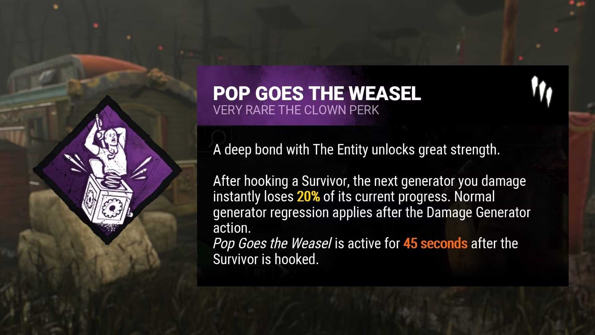 dead by daylight perk description pop goes the weasel