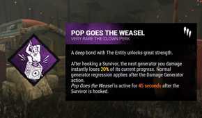 dead by daylight perk description pop goes the weasel