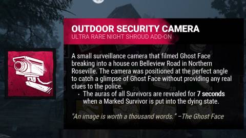 dead by daylight the ghost face outdoor security camera addon