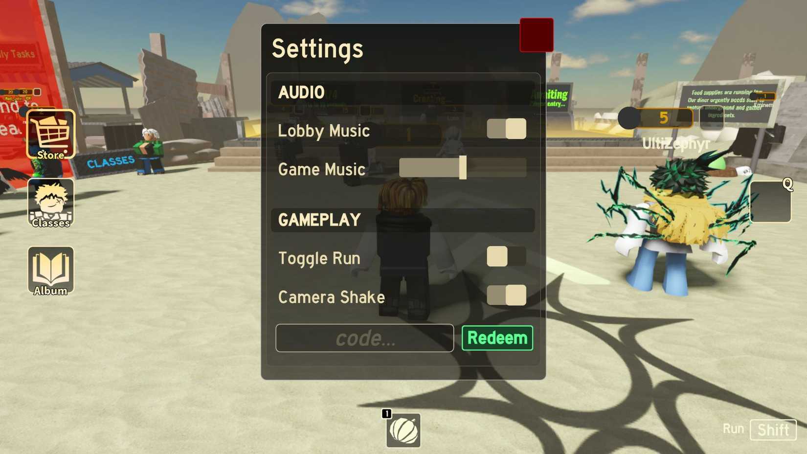 Codes Tab Deadly Delivery