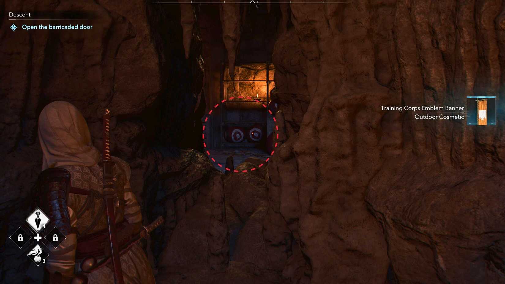 Descent Quest Assassin's Creed Shadows X Attack on Titan Destroy Explosive Barrels 1