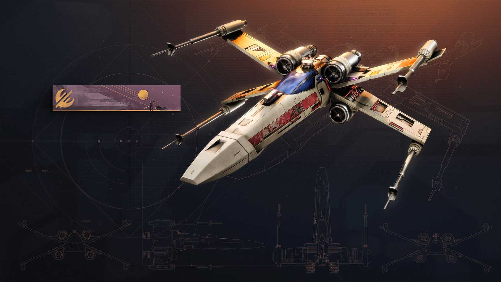 Destiny 2 Renegades X Wing ship ornament