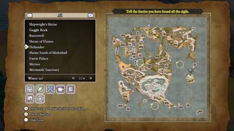 Dirkandor world map location in Dragon Quest 2 Remake