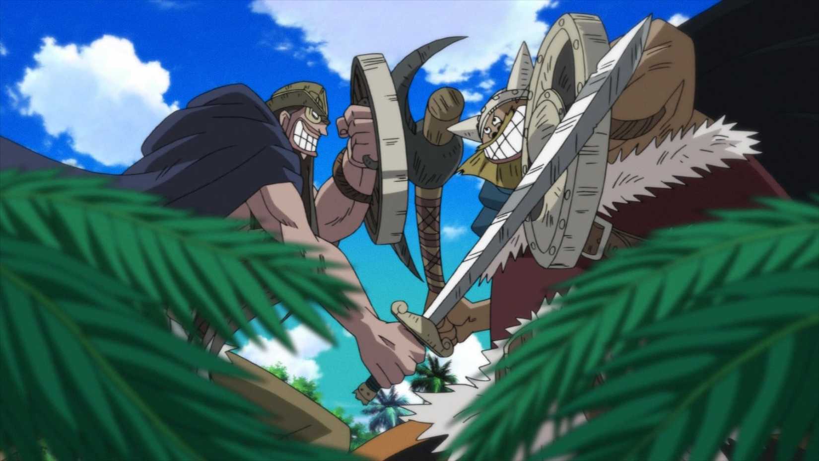 Dorry and Brogy fight in the anime - One Piece