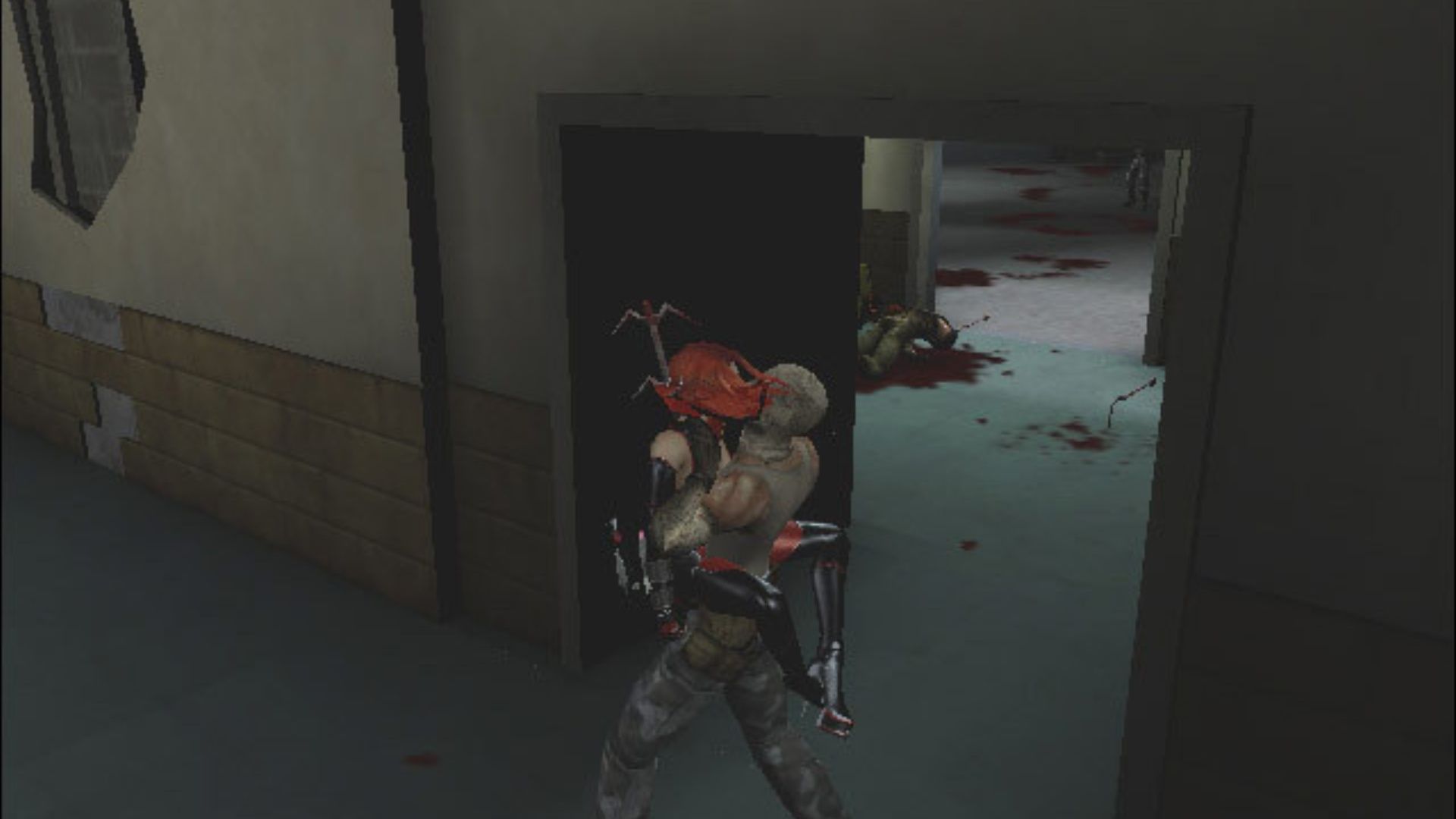 Draining an enemy in Bloodrayne 2