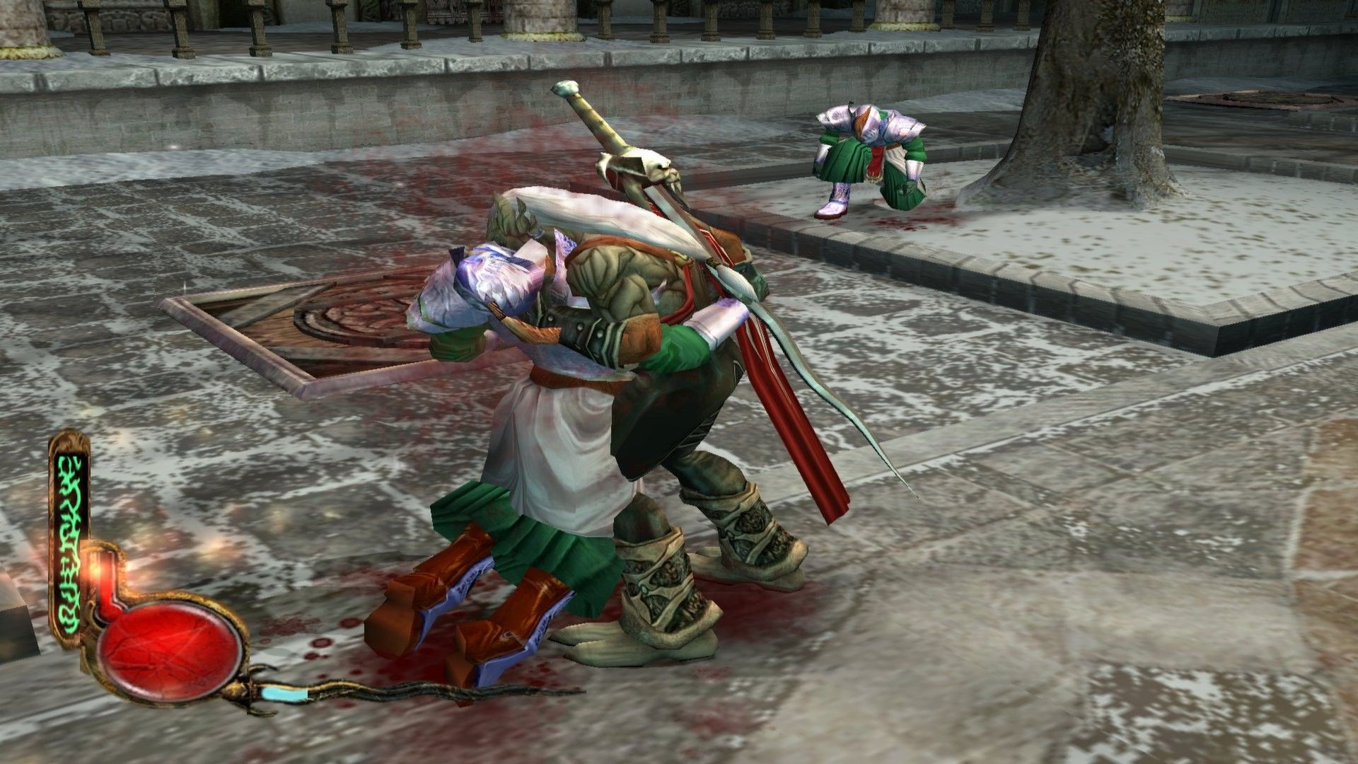 Draining an enemy in Legacy of Kain Defiance