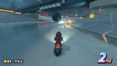 Driving as Paulina in Mario Kart World