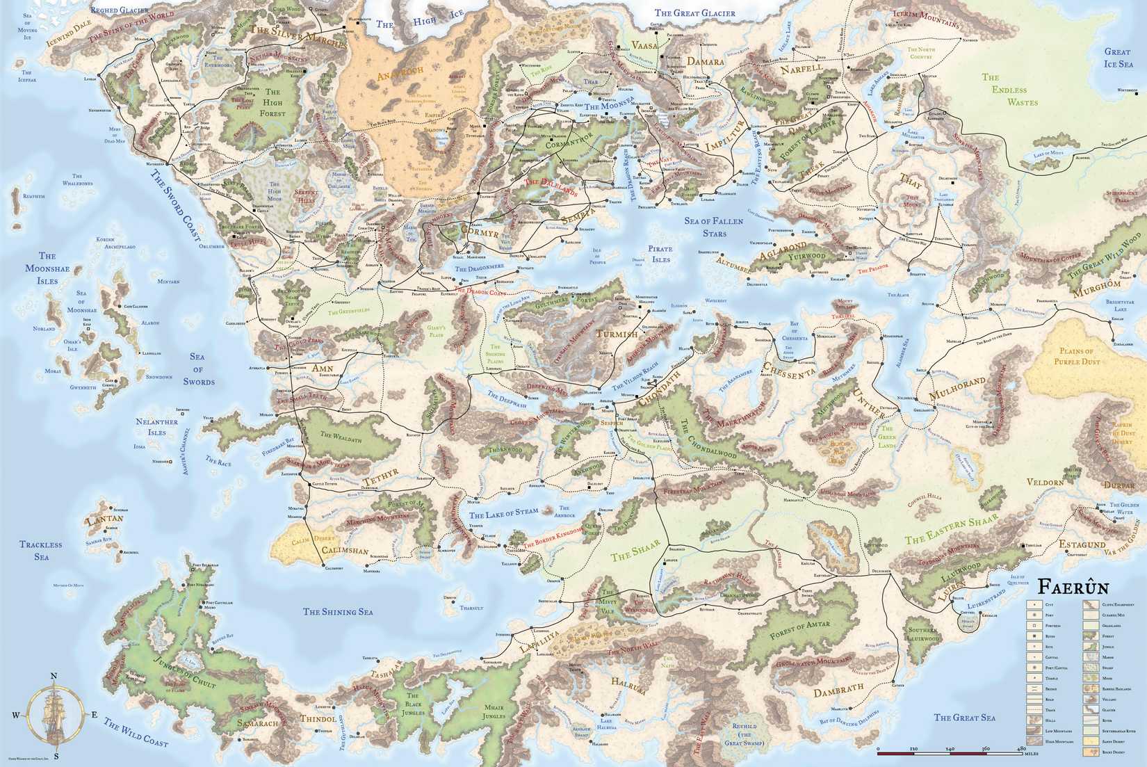 dungeons and dragons forgotten realms map
