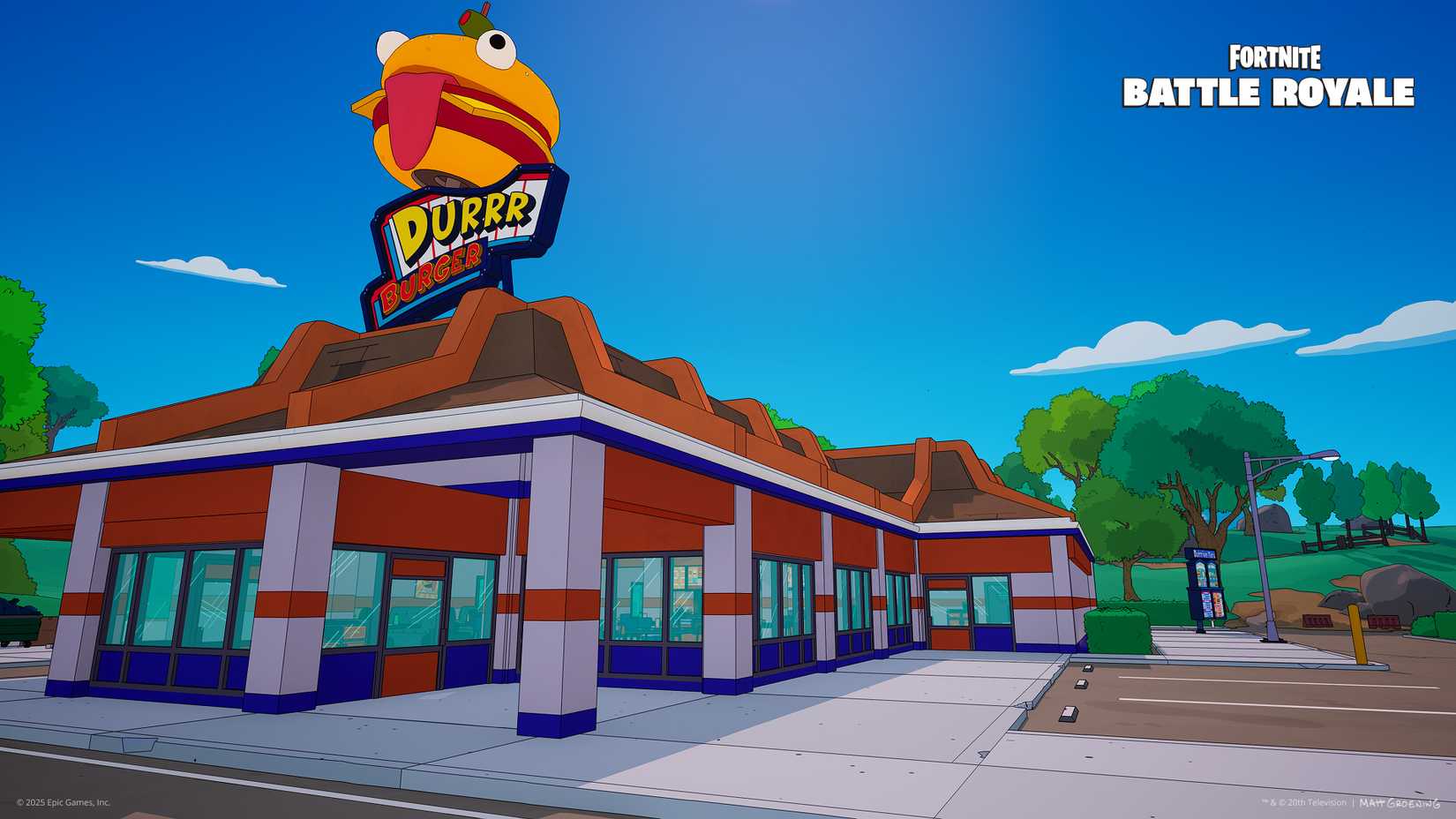 Durrr Burger Simpsons style fortnite