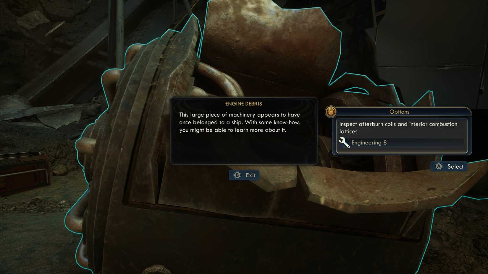 engine debris last voyage of the acs free market the outer worlds 2