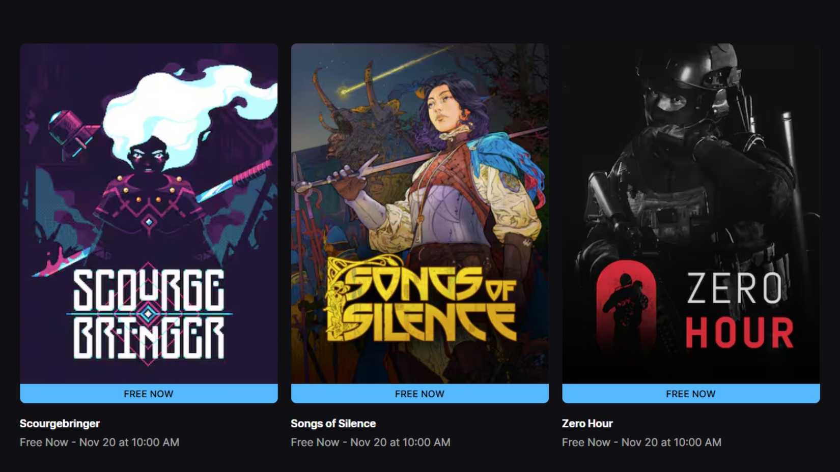 Epic Games Store Reveals New Free Games for November 13