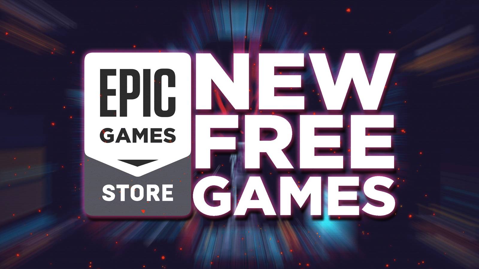 Epic Games Store New Free Games over zoom-blurred ScourgeBringer gameplay screenshot composite