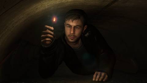 Ethan crawling in Heavy Rain