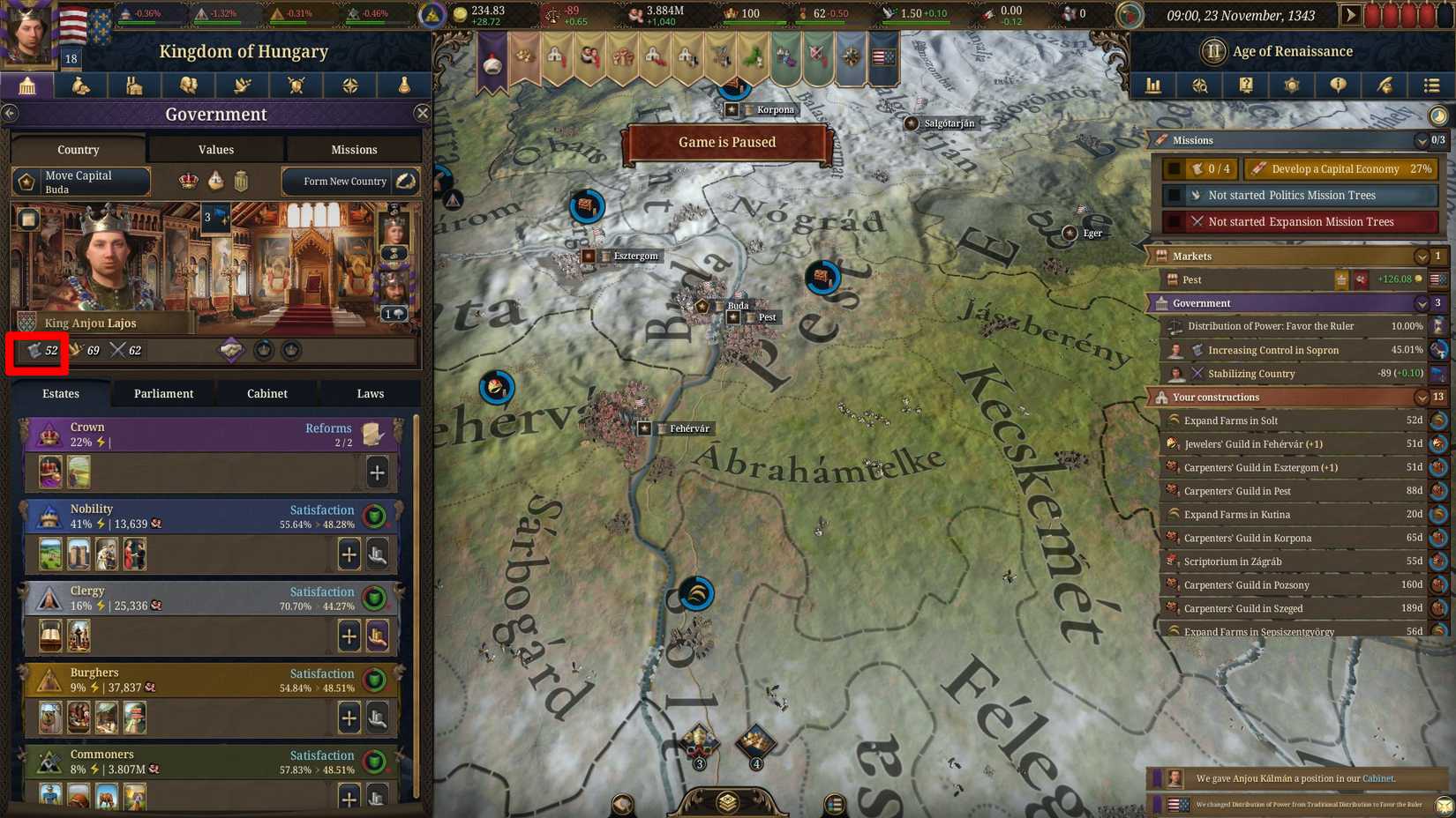 europa universalis 5 crown power increase