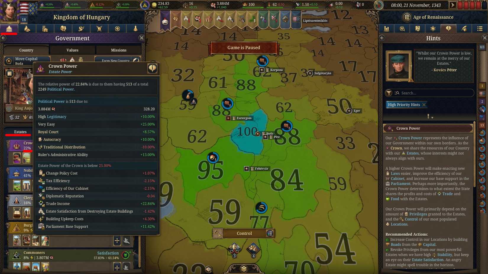 europa universalis 5 crown power increase