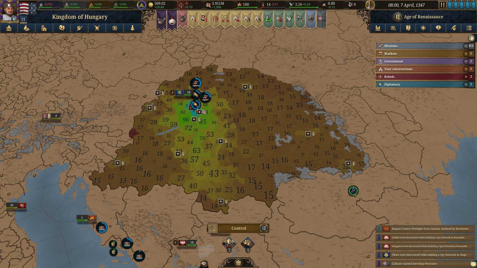 europa universalis 5 hungary control map