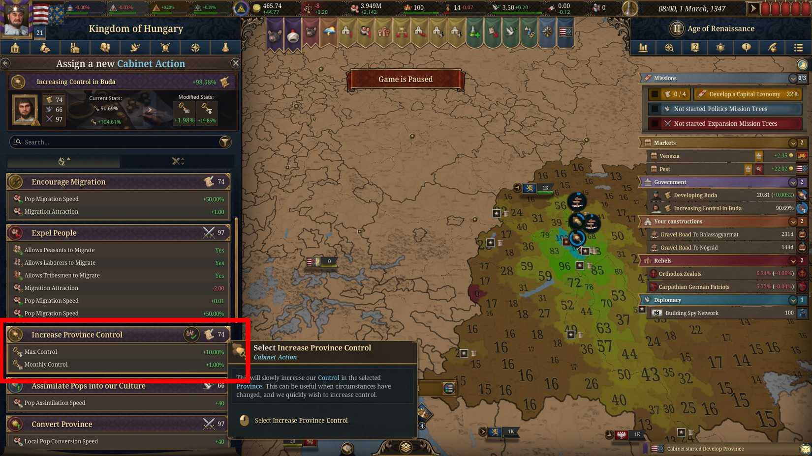 europa universalis 5 how to increase control