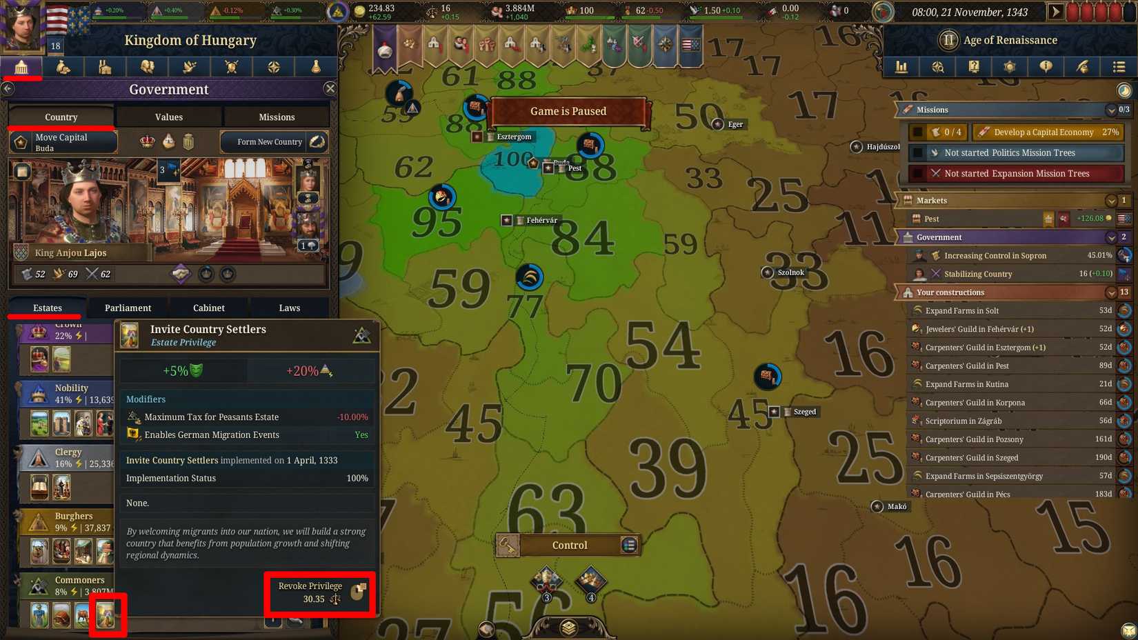 europa universalis 5 crown power increase