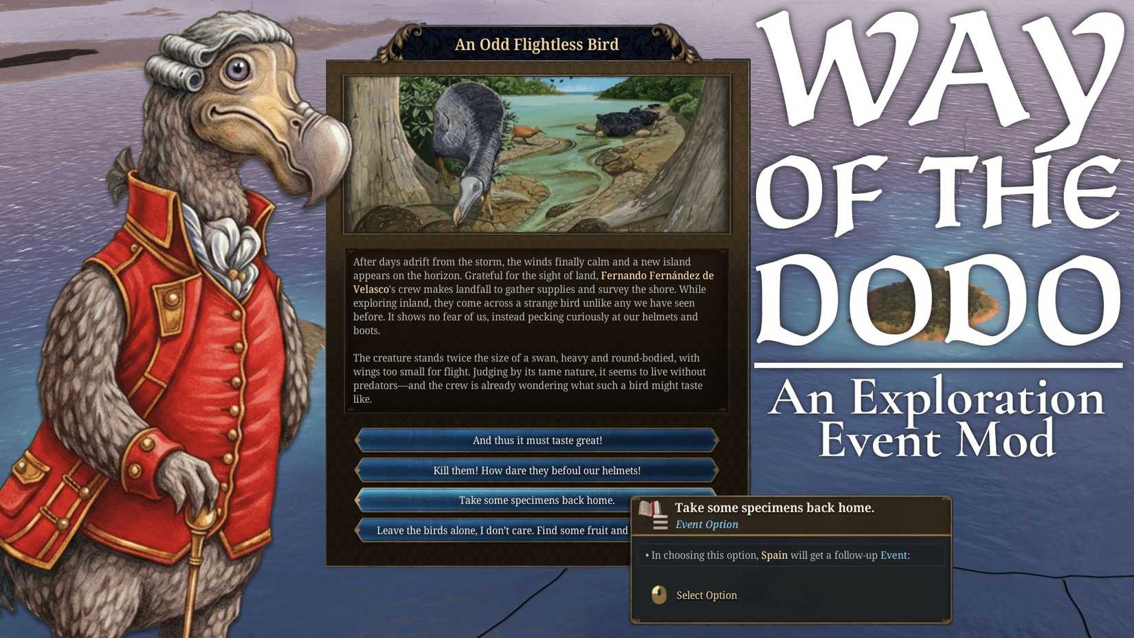 Europa Universalis 5 - Way of the Dodo - Exploration Event Mod