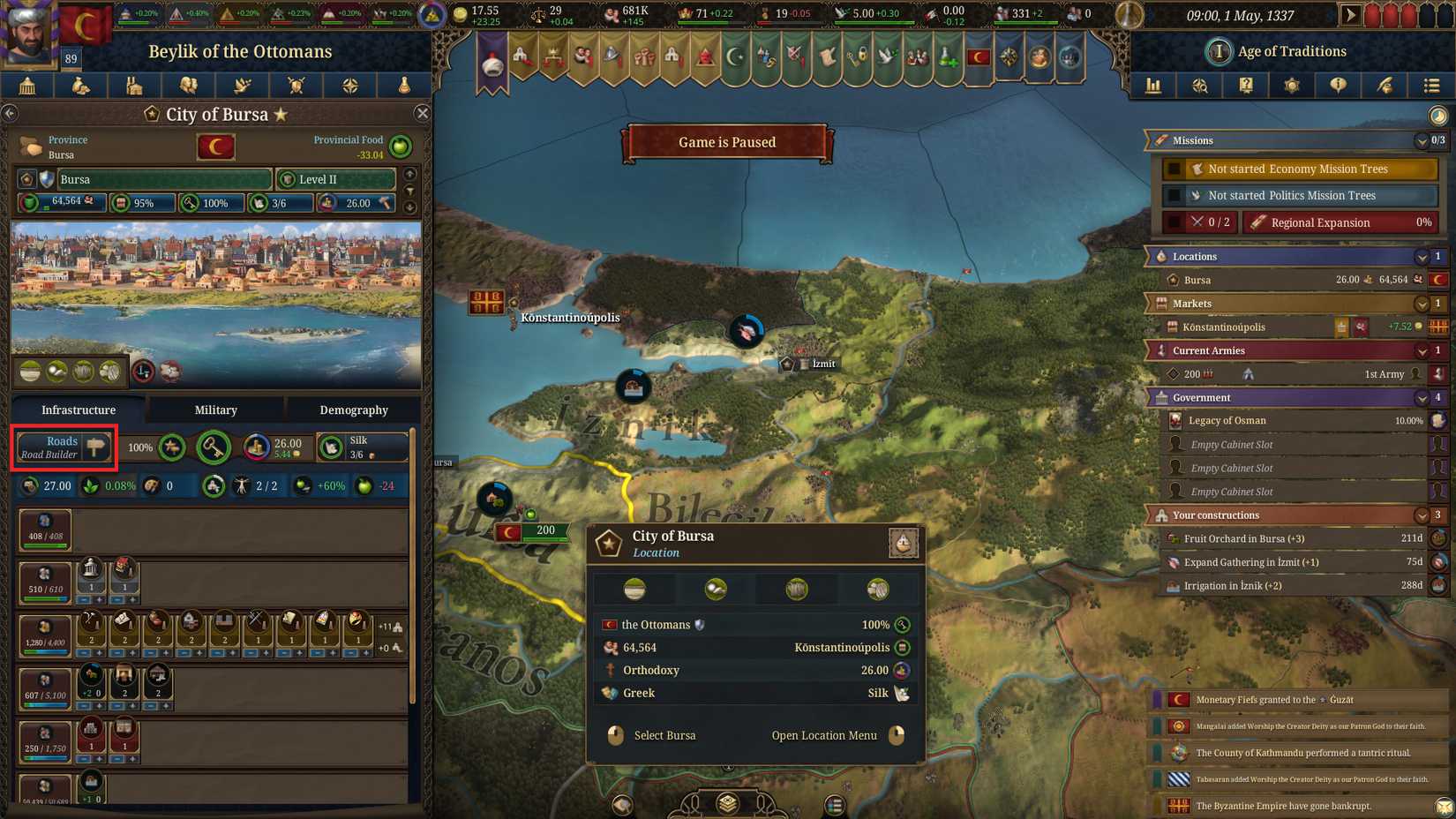 Eu5 Control How To Build Roads In Europa Universalis V