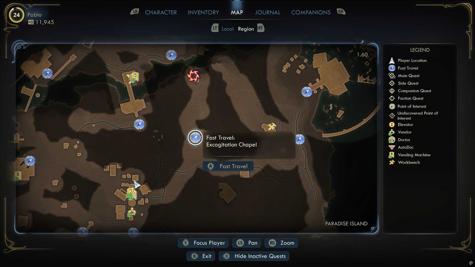 excogitation chapel location in outer worlds 2