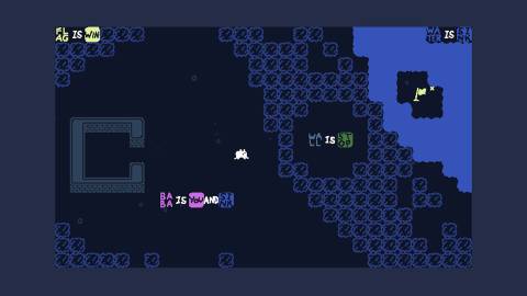 Exploring a beach area in Baba is You