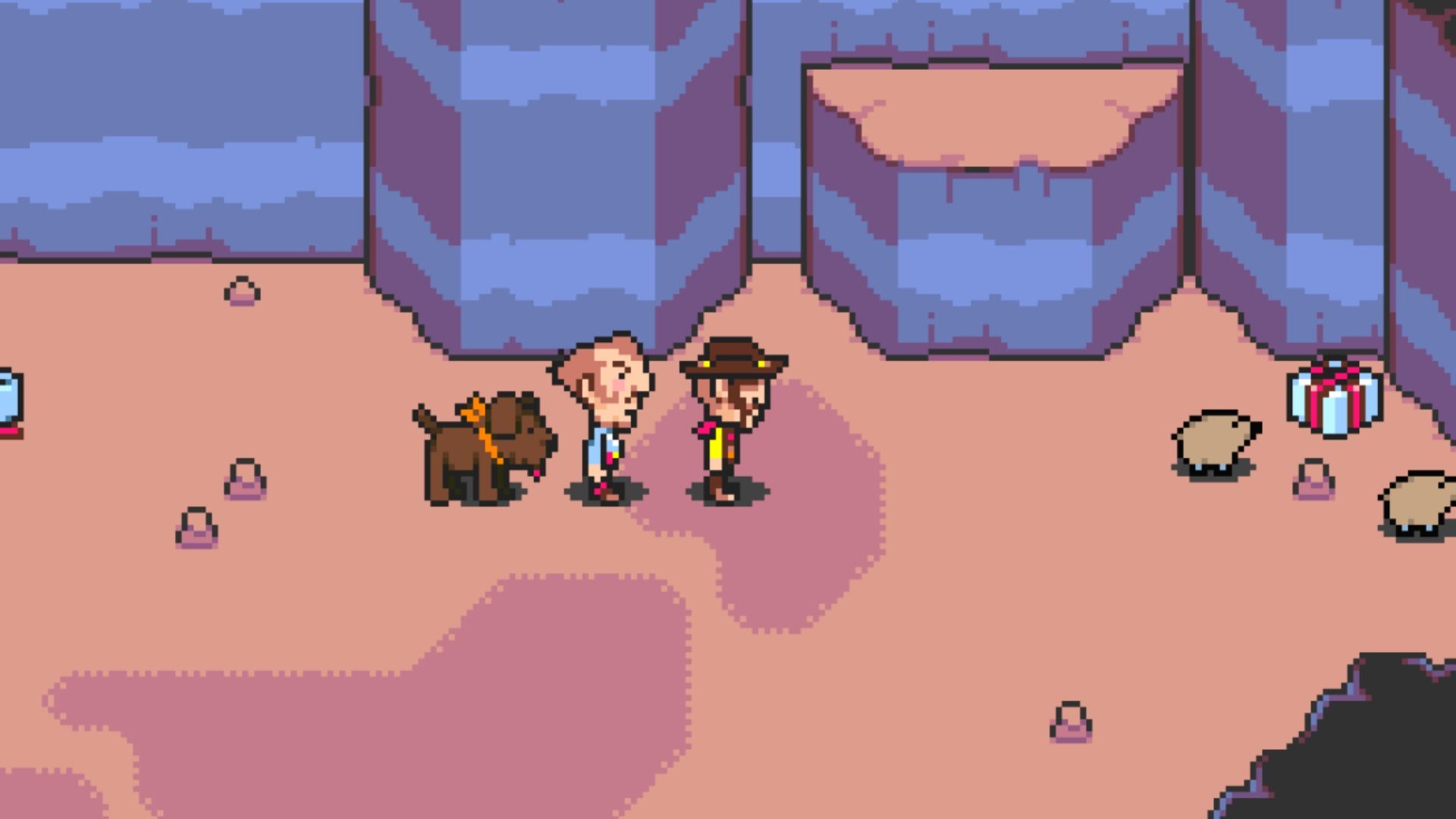 Exploring a canyon in Mother 3